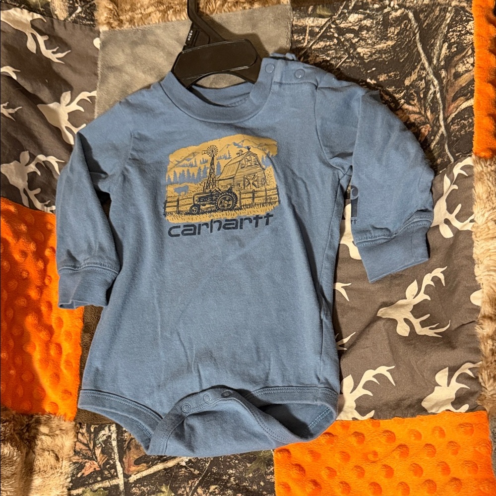Carhartt tractor Long Sleeve onesie